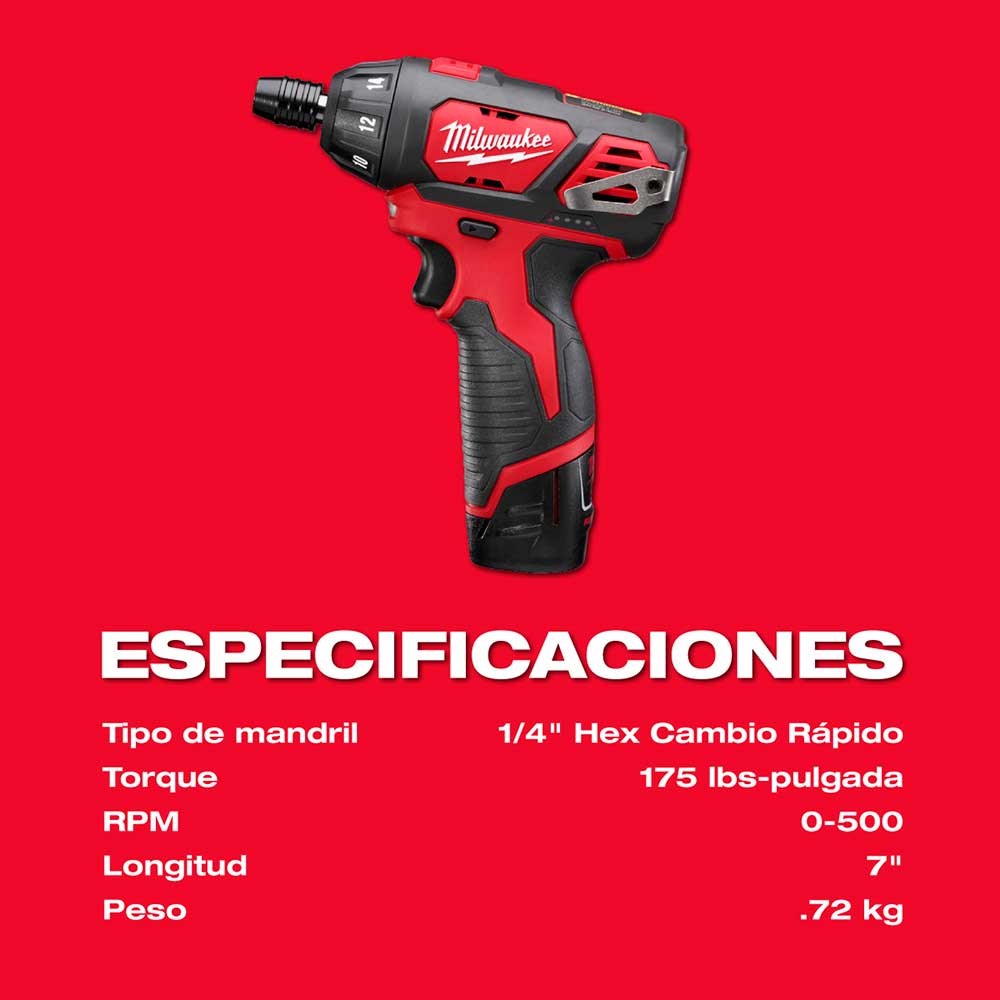 2401-20 DESTORNILLADOR HEXAGONAL DE 1/4" M12™ HERRAMIENTA SOLA - Imagen 5