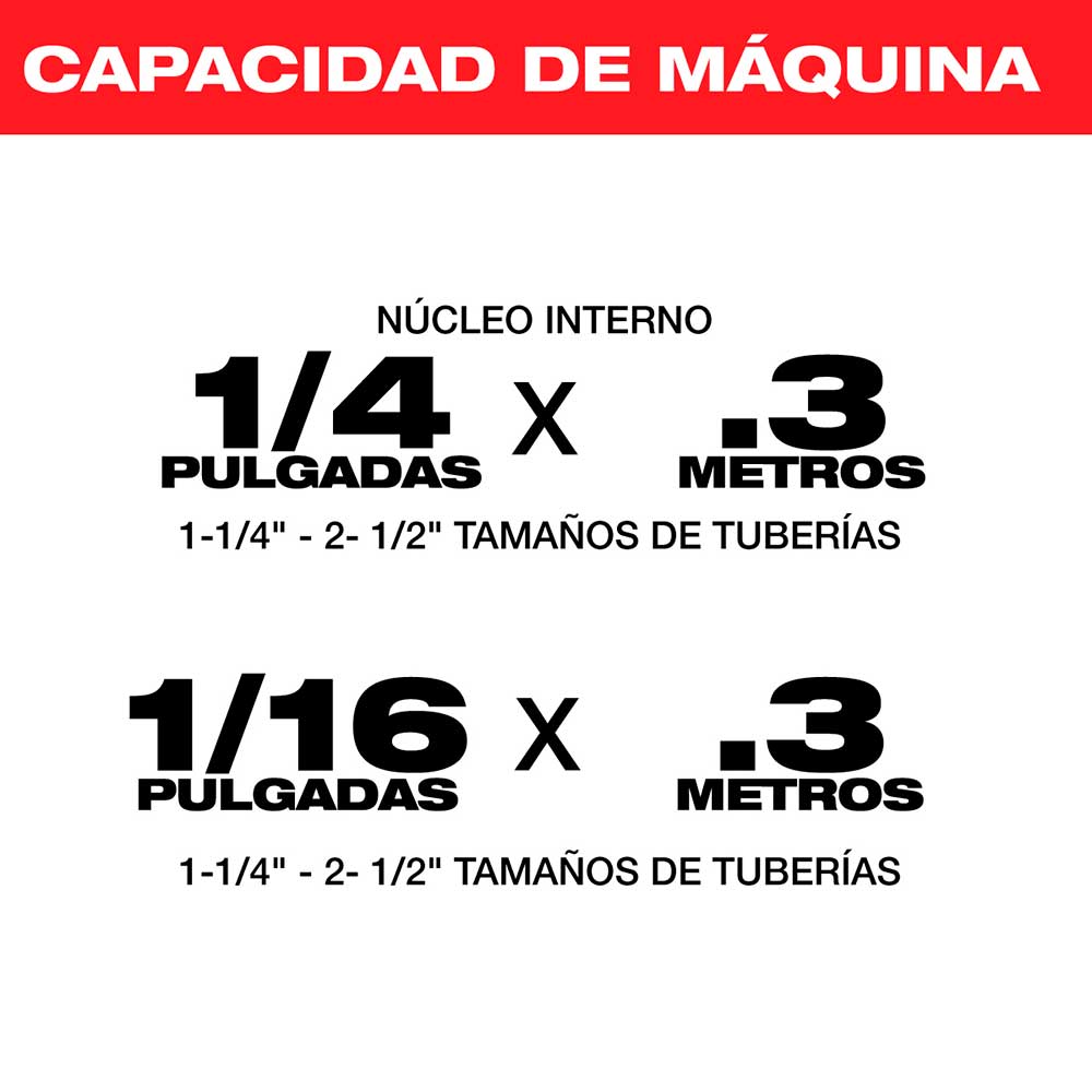 2571-21 LIMPIADOR DE DRENAJE TIPO SERPIENTE M12™ KIT - Imagen 5