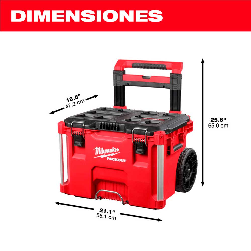 48-22-8426 CAJA PARA HERRAMIENTA RODANTE PACKOUT™ CON ESQUINAS METALICAS Y ASA DE EXTENSIÓN DE GRADO INDUSTRIAL CON CAPACIDAD DE HASTA 250 LBS - Imagen 5