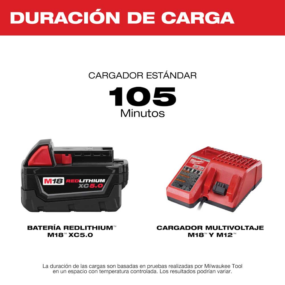 48-59-1850 KIT CARGADOR BATERIA REDLITHIUM™ XC 5.0 M18™ - Imagen 6