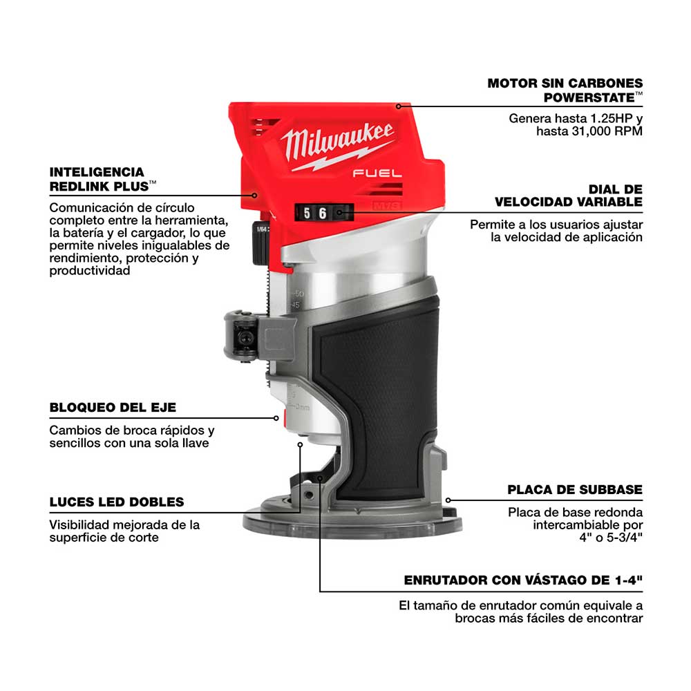 2723-20 M18 FUEL COMPACT ROUTER - Imagen 10