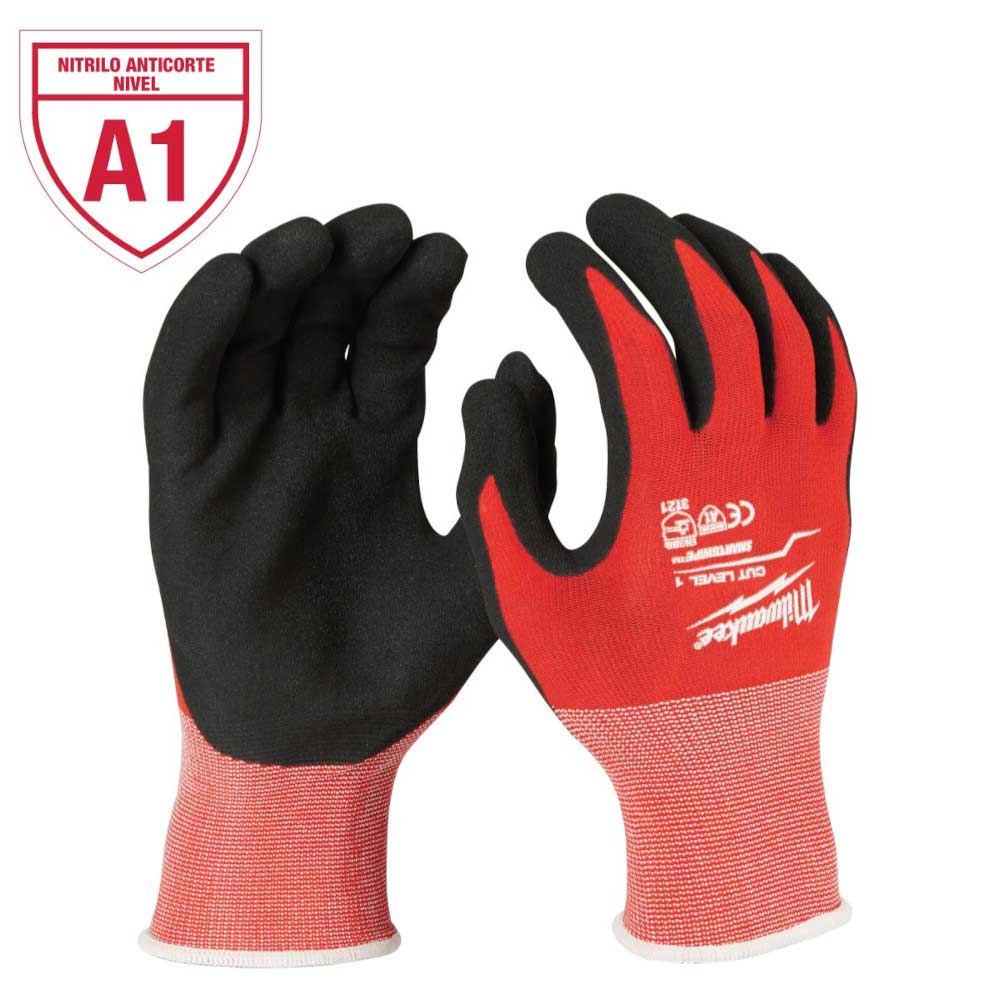 48-22-8901 GUANTES ANTICORTE NIVEL 1 BAÑADOS EN NITRILO M - Imagen 4