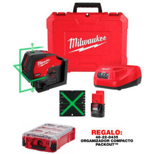 3622-21 Kit de láser verde de puntos de plomada y línea transversal M12™