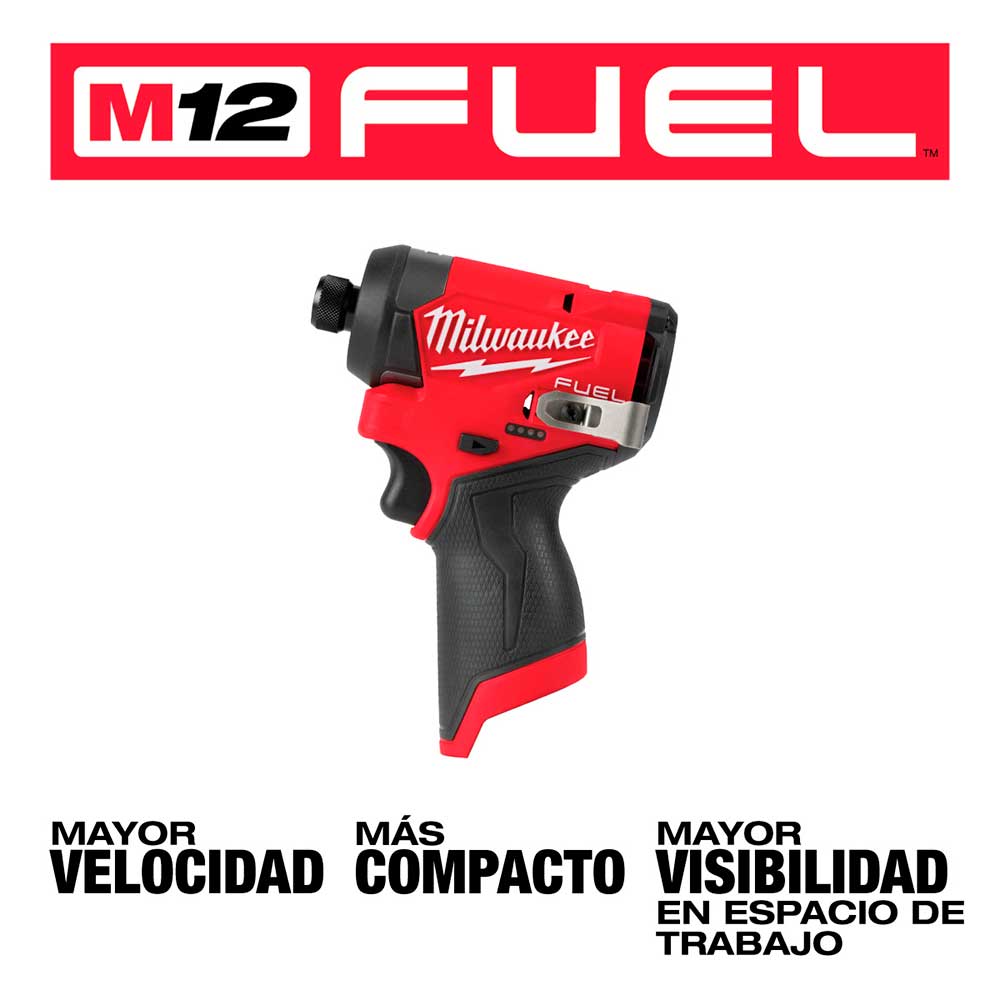 3453-20 Destornillador de impacto hexagonal M12 FUEL™ de 1/4" (solo herramienta) - Imagen 3