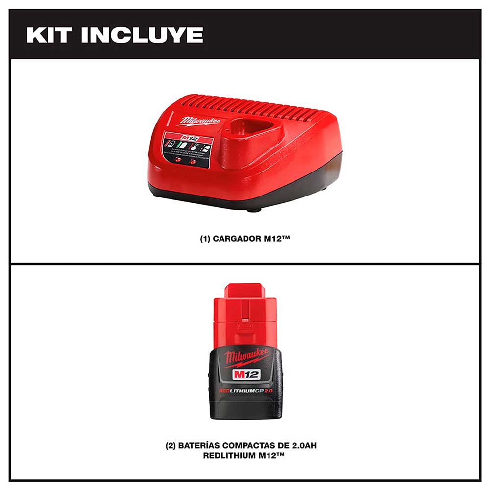 48-59-2420 Kit básico batería y cargador 2.0 M12™ - Imagen 2