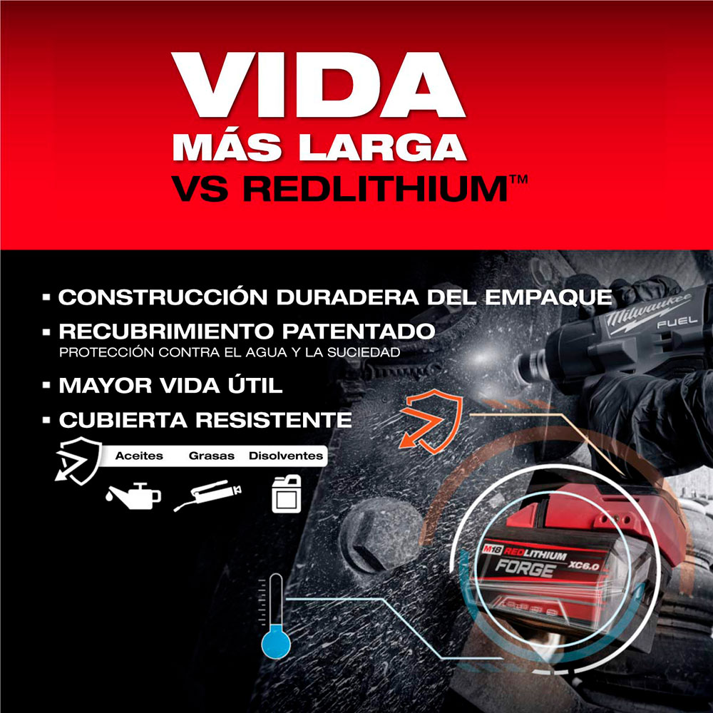 48-11-1861 M18 BATERIA REDLITHIUM FORGE XC6.0 - Imagen 3
