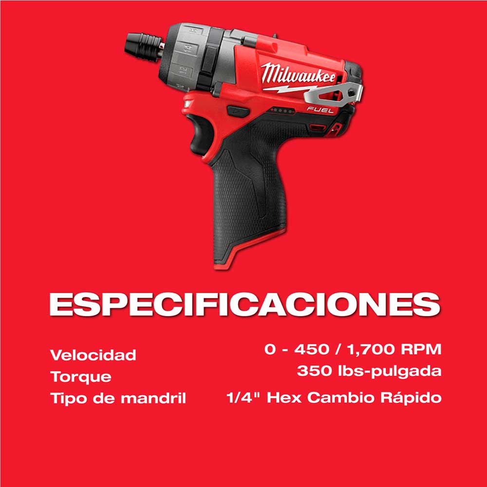 2402-20 Destornillador sin escobillas de 2 velocidades M12 FUEL - Imagen 5