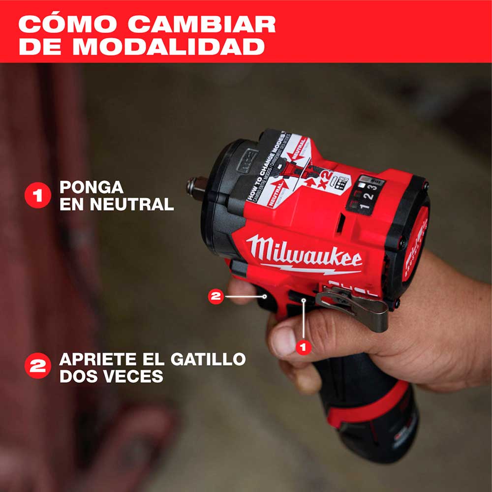 2562-20 Llave de impacto corta M12 FUEL™ de 3/8" (solo herramienta) - Imagen 6