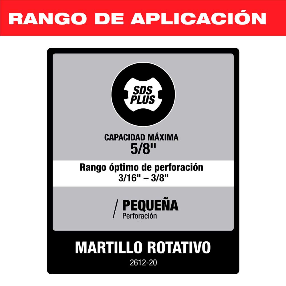 2612-20 ROTOMARTILLO SDS PLUS DE 5/8" M18 FUEL™ (sin accesorios) - Imagen 3