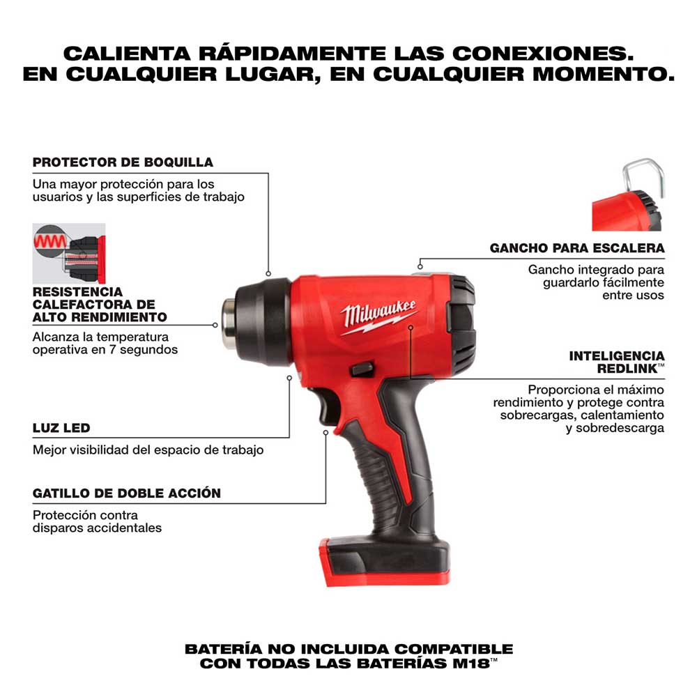 2688-20 PISTOLA DE CALOR M18 FUEL™ (sin accesorios) - Imagen 4