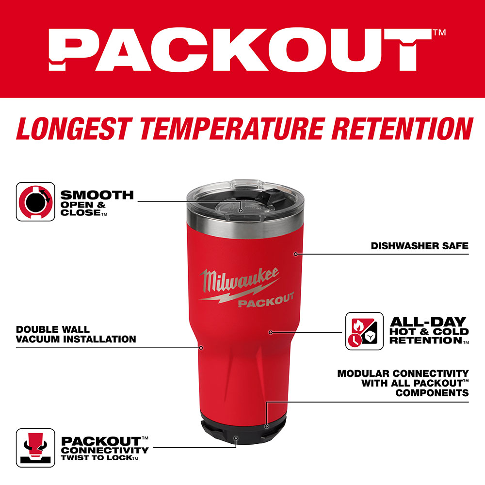 48-82-8393R Vaso de 30oz PACKOUT™ ROJO - Imagen 3