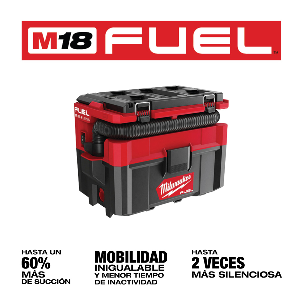 0970-20 Aspiradora para materiales húmedos/secos M18 FUEL™ PACKOUT™ de 2.5 galones (sin bateria) - Imagen 9