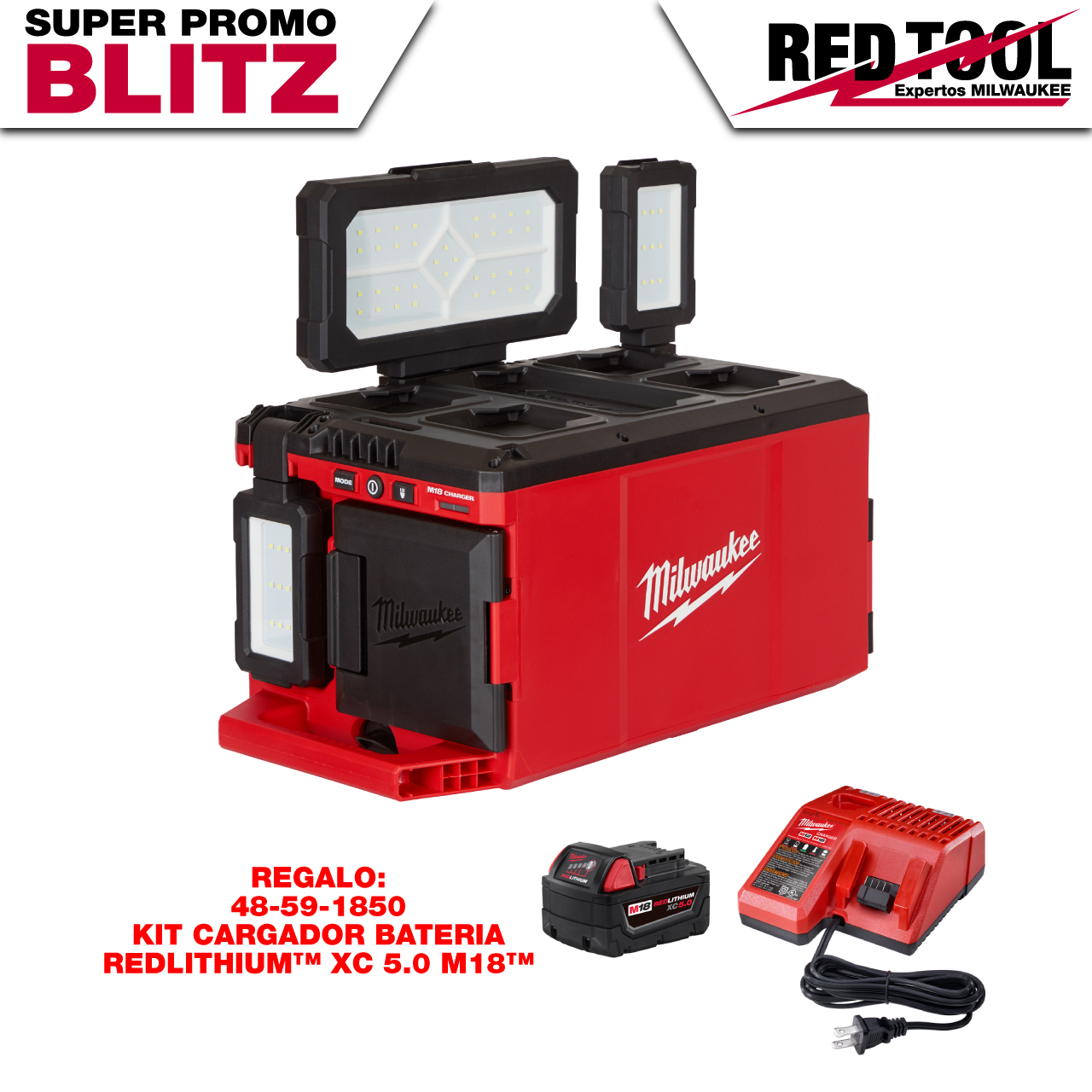 2357-20-BLITZ LAMPARA / CARGADOR M18 PACKOUT