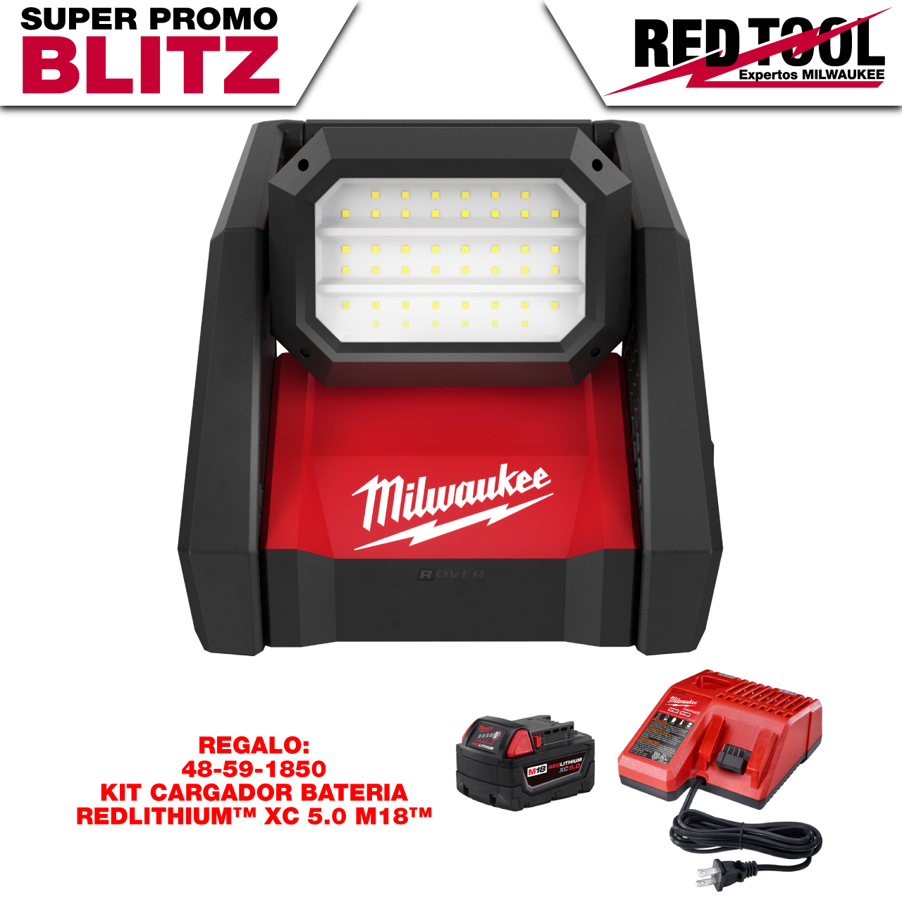 2366-20-BLITZ LAMPARA DE INUNDACION GIRATORIA M18 ROVER
