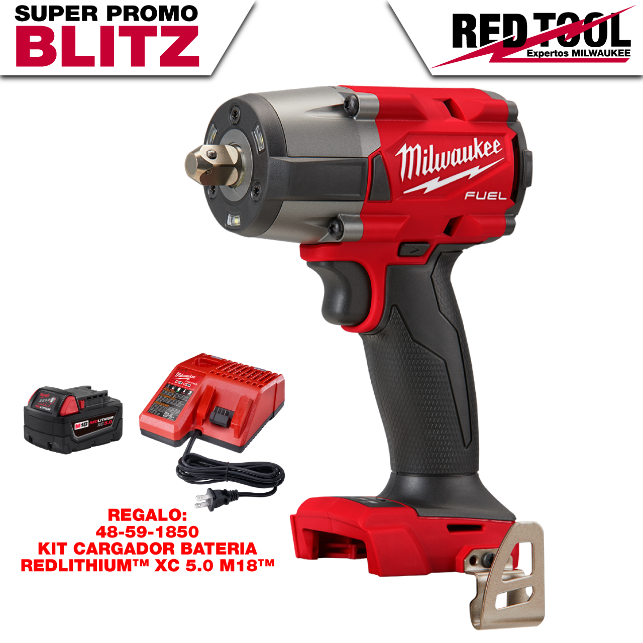 2962P-20-BLITZ Llave de impacto de torque medio M18 FUEL ™ de 1/2"