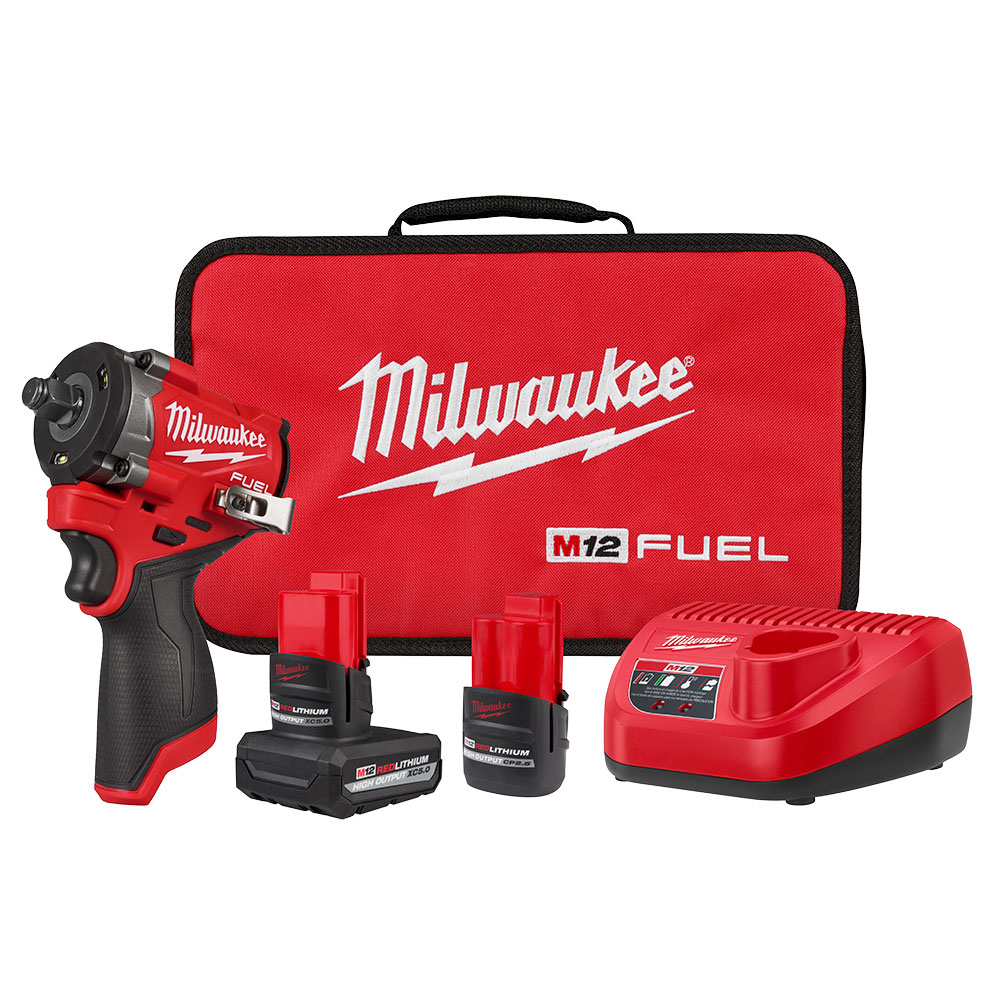 2563-22 Kit de llave de impacto corta M12 FUEL™ de 1/2"