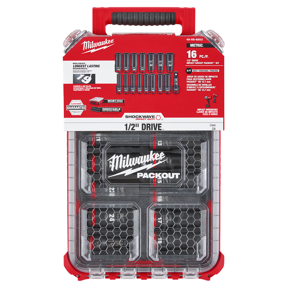 49-66-6803 Juego de 16 piezas de llaves de impacto SHOCKWAVE™ de 1/2" con PACKOUT™ - Imagen 5