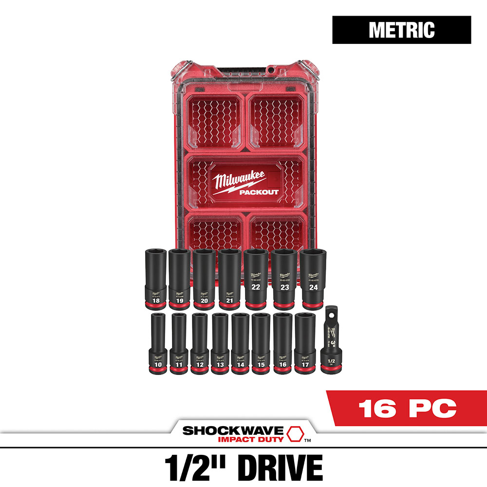 49-66-6803 Juego de 16 piezas de llaves de impacto SHOCKWAVE™ de 1/2" con PACKOUT™ - Imagen 4