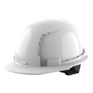 48-73-1200 Casco frontal ventilado con ala blanca BOLT™ y suspensión de trinquete de 4 puntos (EE. UU.) - Tipo 1, Clase C