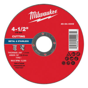 Disco de corte para metal 4-1/2" x .045" x 7/8" – Tipo 1 49940005