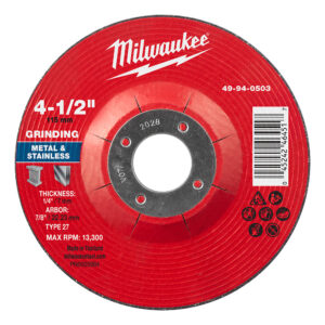 Disco de desbaste para metal 4-1/2" x 1/4" x 7/8" – Tipo 27 49940503