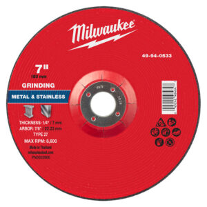 Disco de desbaste para metal 7" x 1/4" x 7/8" – Tipo 27 49940533
