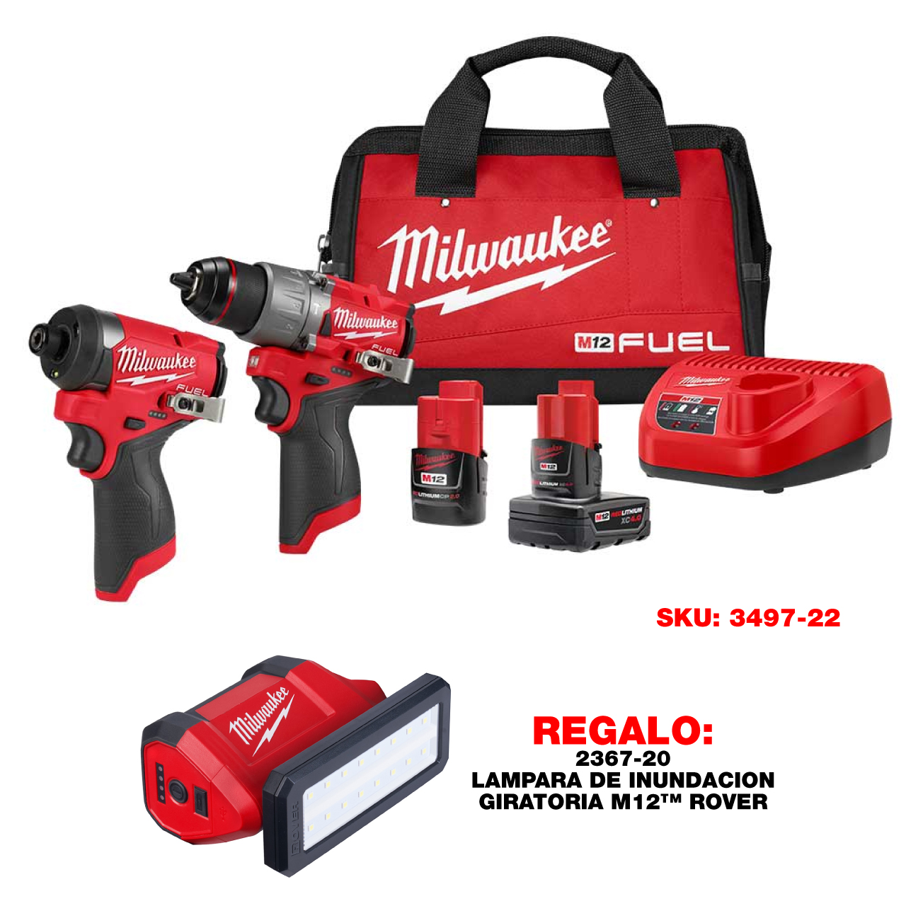 P426-3497 Combo de 2 Herramientas Inalámbricas M12 FUEL™